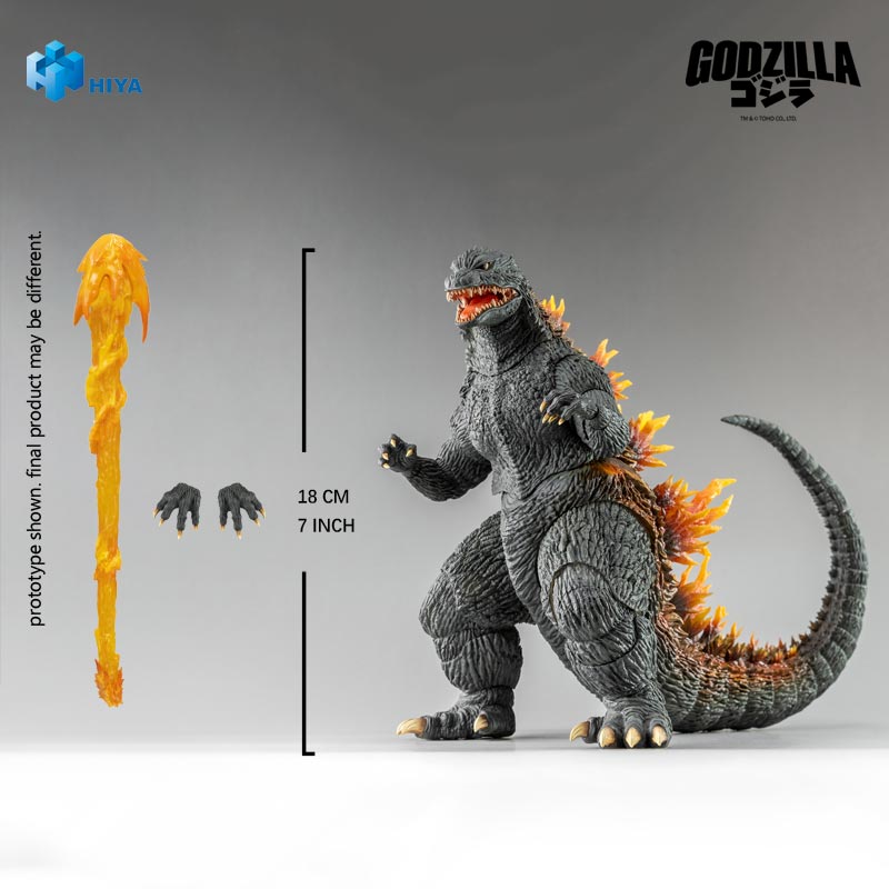HIYA Exquisite Basic Series  None Scale 7 Inch Godzilla 2000 Heat Ray Godzilla  Action Figure