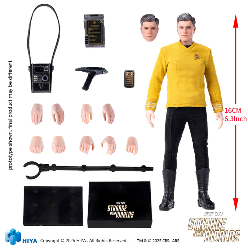 HIYA Exquisite Super Series 1/12 Scale 6 Inch STAR TREK Strange New Worlds Pike Action Figure