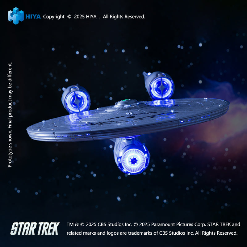 HIYA REPLICAart Series None Scale 15 Inch Star Trek 2009  USS Enterprise NCC-1701 Light Up Starship