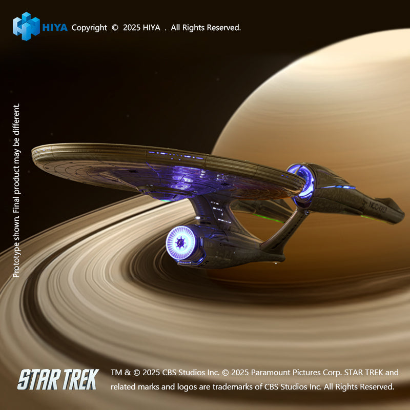 HIYA REPLICAart Series None Scale 15 Inch Star Trek 2009  USS Enterprise NCC-1701 Light Up Starship
