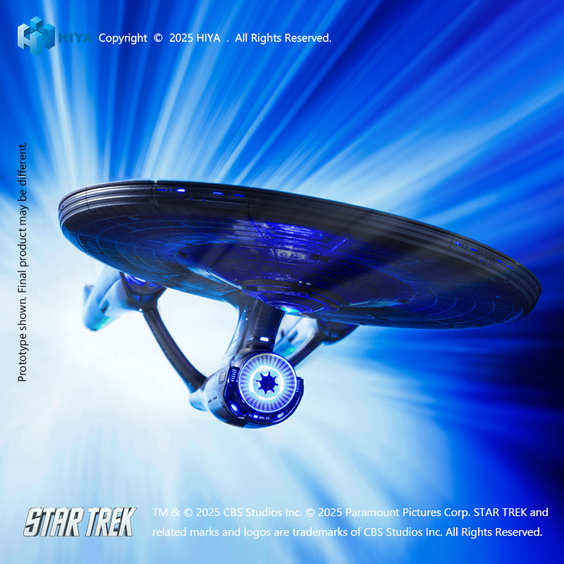 HIYA REPLICAart Series None Scale 15 Inch Star Trek 2009  USS Enterprise NCC-1701 Light Up Starship