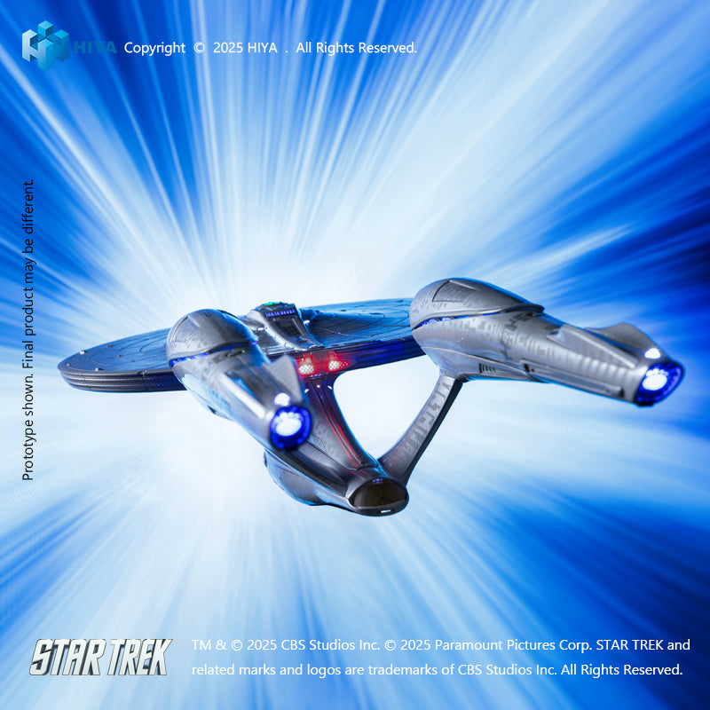 HIYA REPLICAart Series None Scale 15 Inch Star Trek 2009  USS Enterprise NCC-1701 Light Up Starship