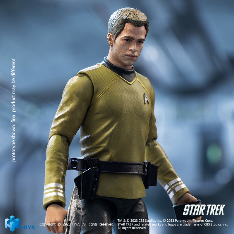 HIYA Exquisite Mini Series 1/18 Scale 4 Inch STAR TREK 2009 Kirk Action Figure