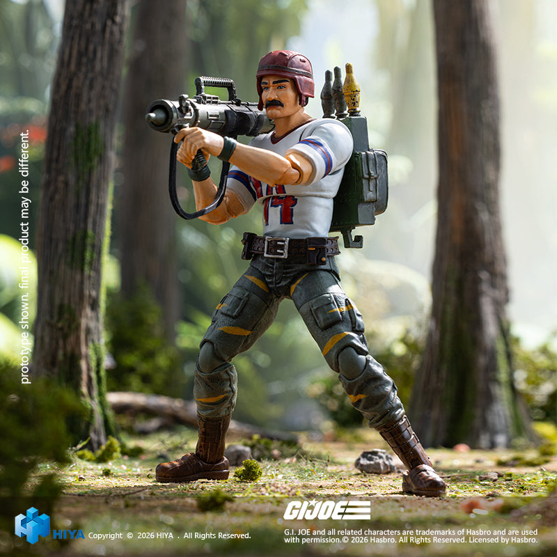 GIJOE 大砲 アメリカ太平洋海兵図 HIYA Exquisite Mini Series 1/18 Scale 4.3 Inch G.I.Joe BAZOOKA Tiger F