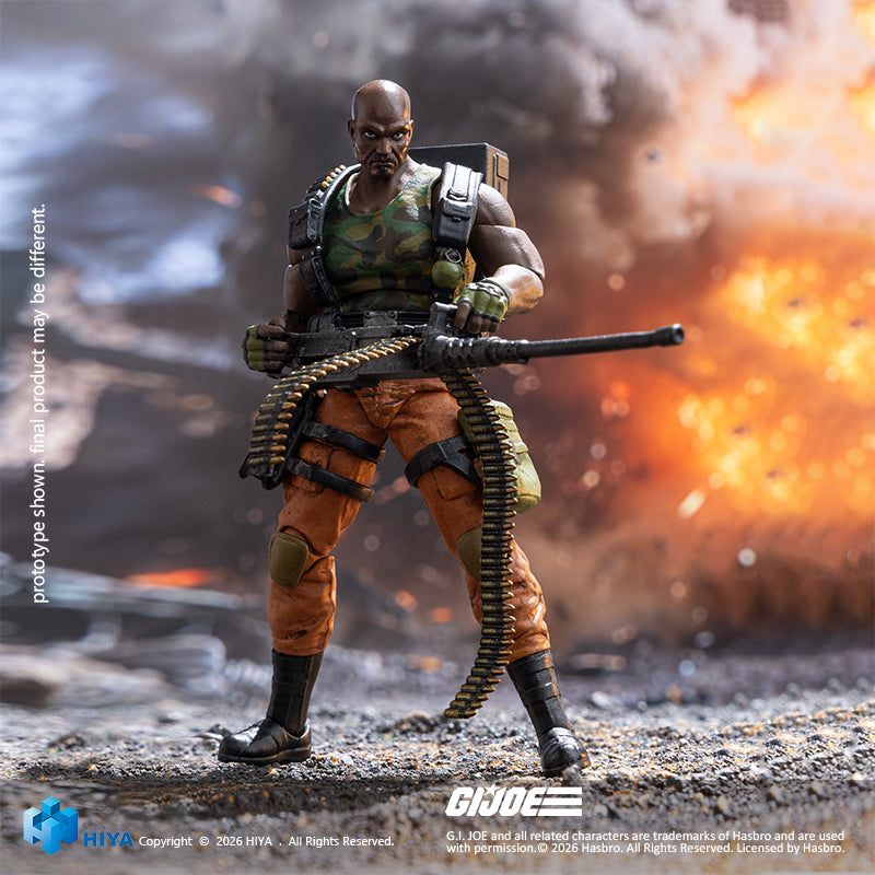 HIYA Exquisite Mini Series 1/18 Scale 4.3 Inch G.I.Joe RoadBlock Actio