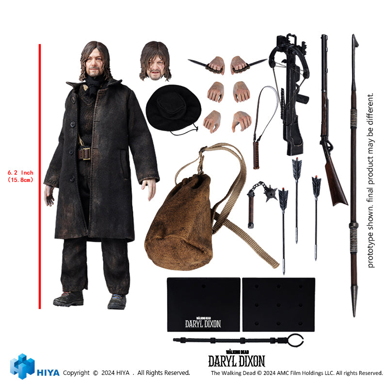 HIYA Exquisite Super 1/12 Scale 6 Inch The Walking Dead Daryl Dixon Daryl Action Figure