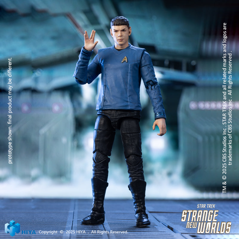 HIYA Exquisite Mini Series 1/18 Scale Inch STAR TREK Strange New Worlds Spock Action Figure