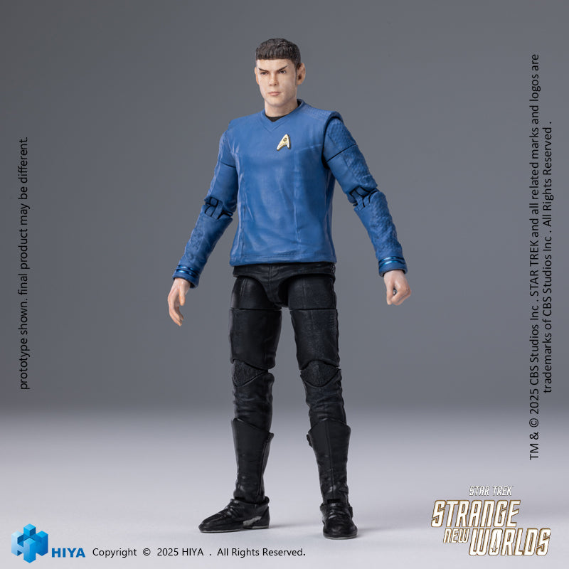 HIYA Exquisite Mini Series 1/18 Scale 4 Inch STAR TREK Strange New Worlds Spock Action Figure