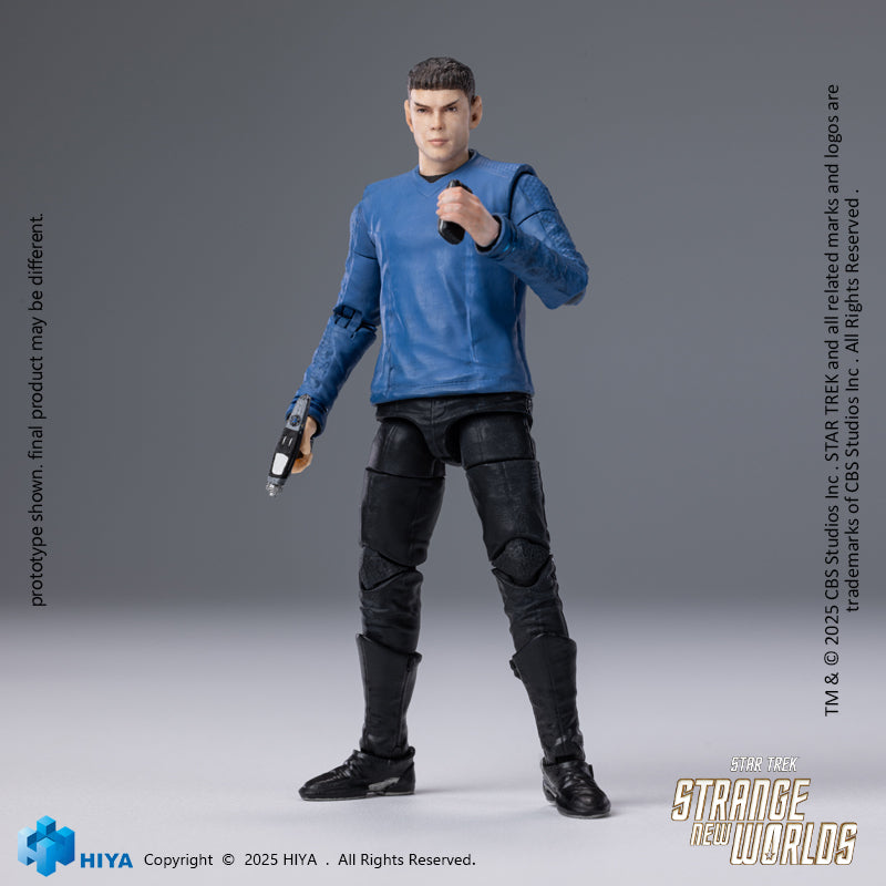 HIYA Exquisite Mini Series 1/18 Scale 4 Inch STAR TREK Strange New Worlds Spock Action Figure