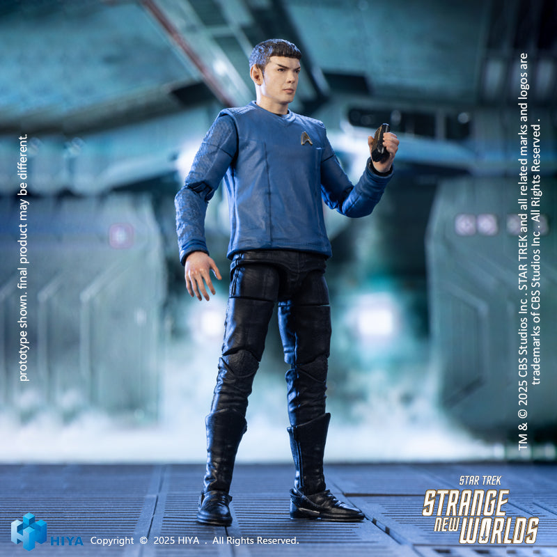 HIYA Exquisite Mini Series 1/18 Scale 4 Inch STAR TREK Strange New Worlds Spock Action Figure