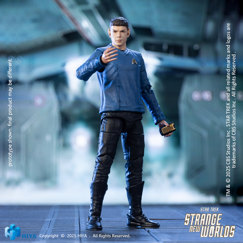 HIYA Exquisite Mini Series 1/18 Scale 4 Inch STAR TREK Strange New Worlds Spock Action Figure