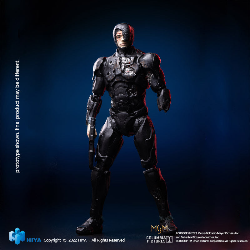 HIYA Exquisite Mini Series 1/18 Scale 4 Inch ROBOCOP 2014 - Battle Damage ROBOCOP Action Figure