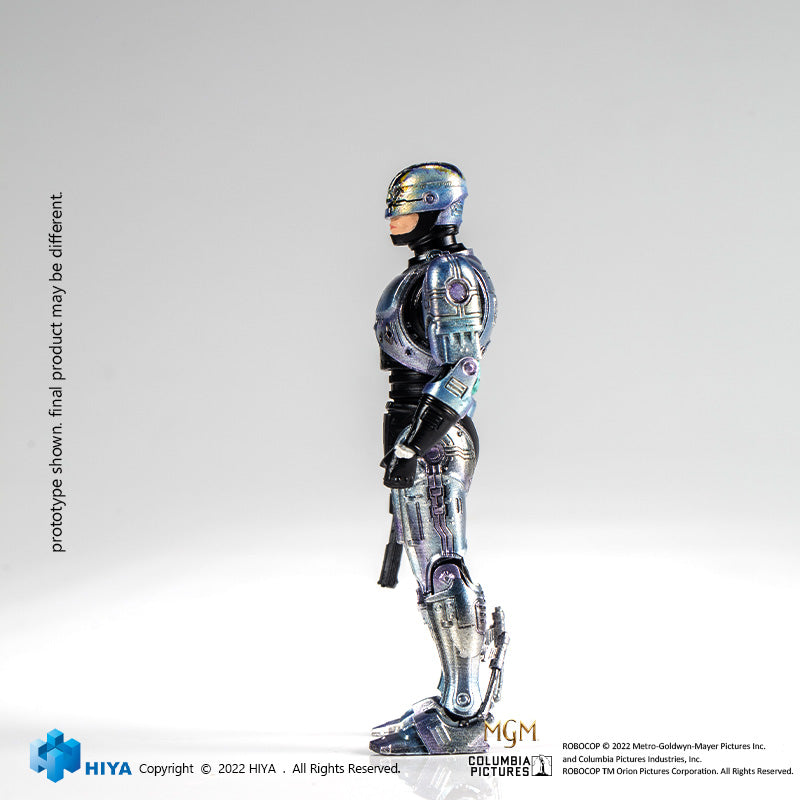 HIYA Exquisite Mini Series 1/18 Scale 4 Inch  ROBOCOP 2 Battle Damage Robocop Action Figure