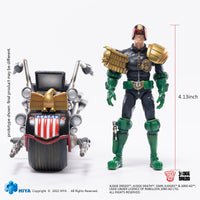 HIYA Exquisite Mini Series 1/18 Scale 4 Inch JUDGE DREDD Judge Dredd & Lawmaster MK Ⅱ Set Action Figure