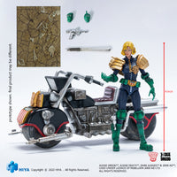 HIYA Exquisite Mini Series 1/18 Scale 4 Inch JUDGE DREDD Judge Anderson & Lawmaster MK Ⅱ Set Action Figure