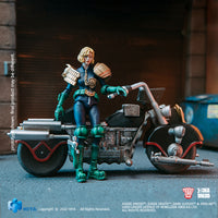 HIYA Exquisite Mini Series 1/18 Scale 4 Inch JUDGE DREDD Judge Anderson & Lawmaster MK Ⅱ Set Action Figure