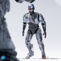 HIYA Exquisite Mini Series 1/18 Scale 4 Inch ED209 VS Robocop BattleDamage 2 Pack SDCC2022 Exclusive