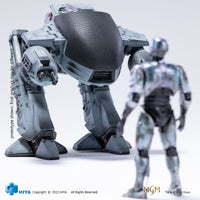 HIYA Exquisite Mini Series 1/18 Scale 4 Inch ED209 VS Robocop BattleDamage 2 Pack SDCC2022 Exclusive