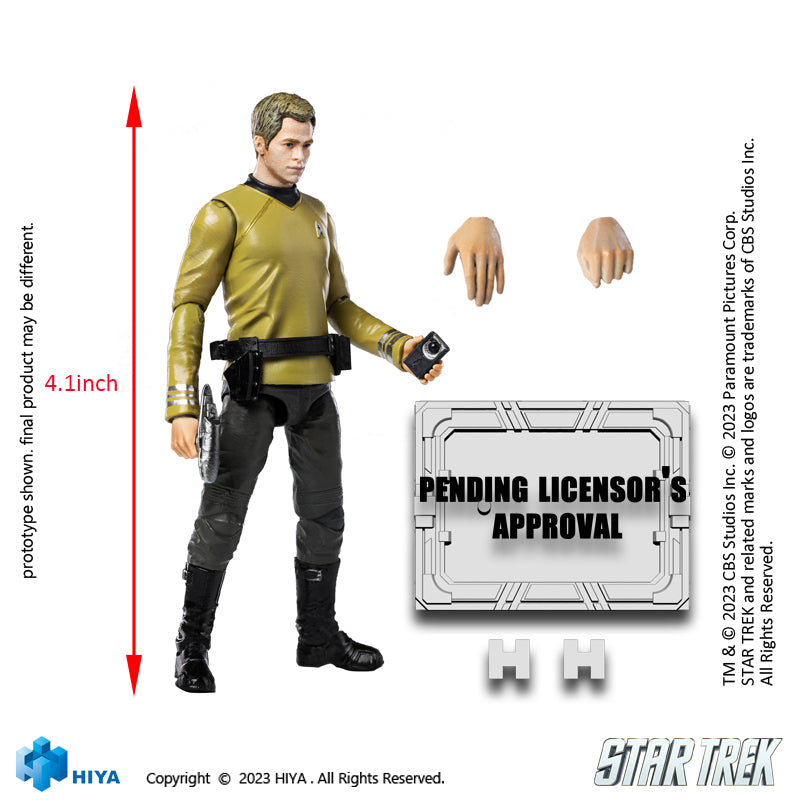 HIYA Exquisite Mini Series 1/18 Scale 4 Inch STAR TREK 2009 Kirk Action Figure