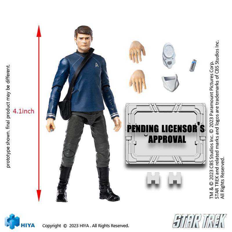 HIYA Exquisite Mini Series 1/18 Scale 4 Inch STAR TREK 2009 McCoy Action Figure