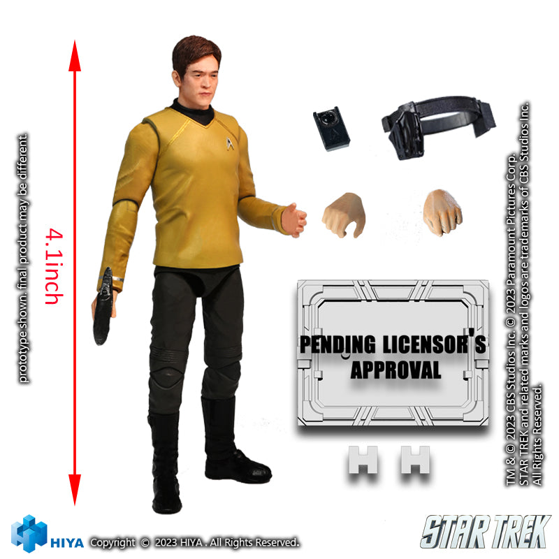 HIYA Exquisite Mini Series 1/18 Scale 4 Inch STAR TREK 2009 Sulu Action Figure