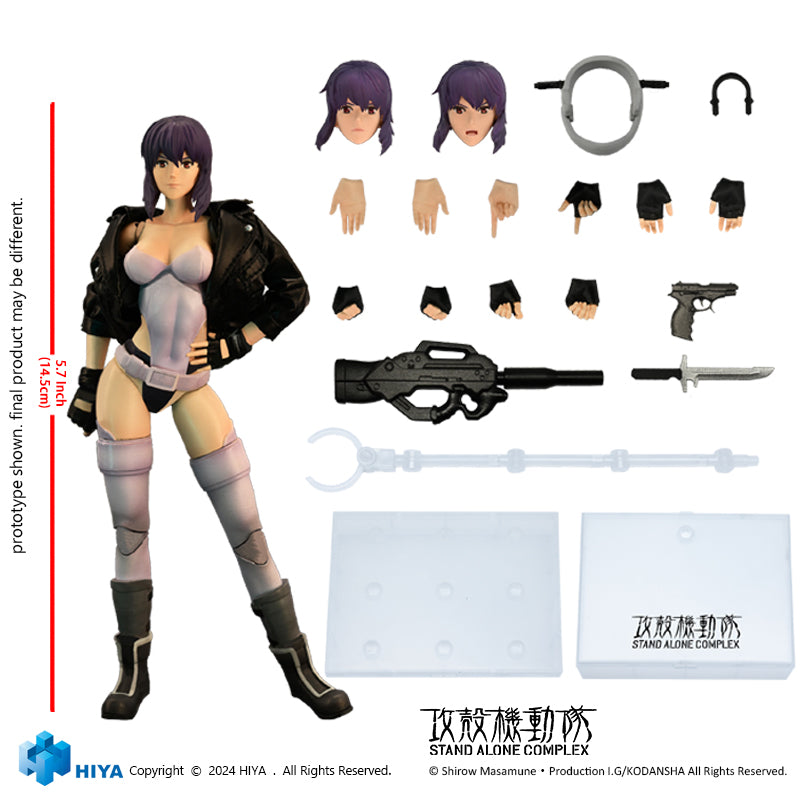 HIYA Exquisite Super Series 1/12 Scale 6 Inch GHOST IN THE SHELL Stand Alone Complex Kusanagi Motoko Action Figure