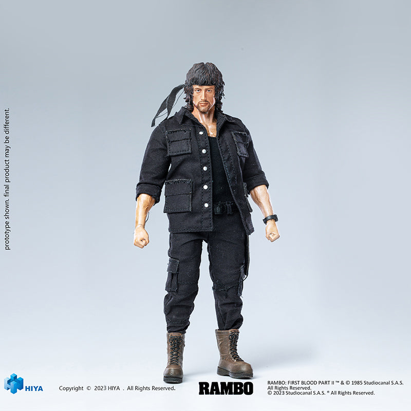 HIYA Exquisite Super Series 1/12 Scale 6.5 Inch FIRST BLOOD Part II  Rambo Action Figure