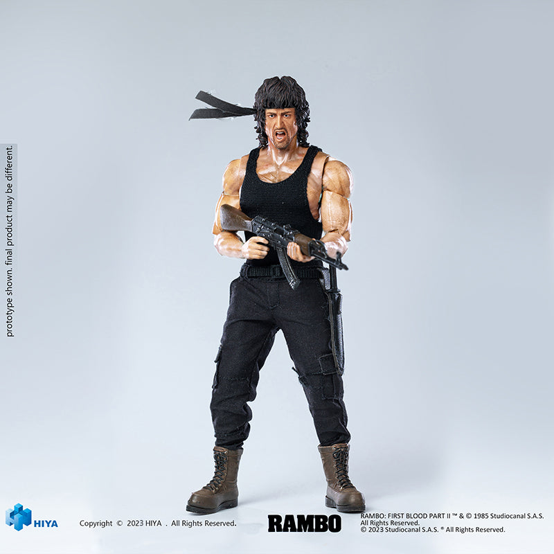 HIYA Exquisite Super Series 1/12 Scale 6.5 Inch FIRST BLOOD Part II  Rambo Action Figure
