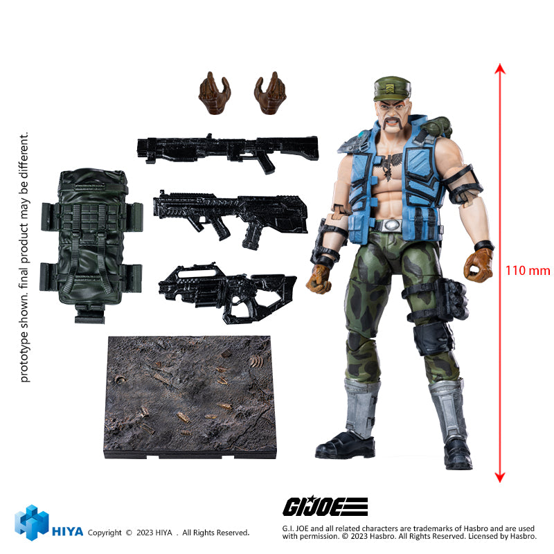 HIYA Exquisite Mini Series 1/18 Scale 4 Inch G.I.Joe Gung-Ho Action Figure