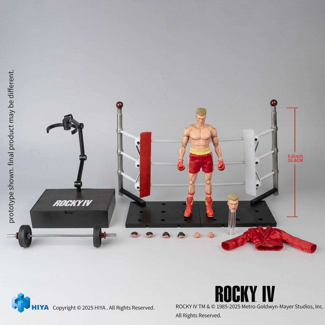 HIYA Exquisite Super Series 1/12 Scale 6 Inch Rocky IV Ivan Action Figure