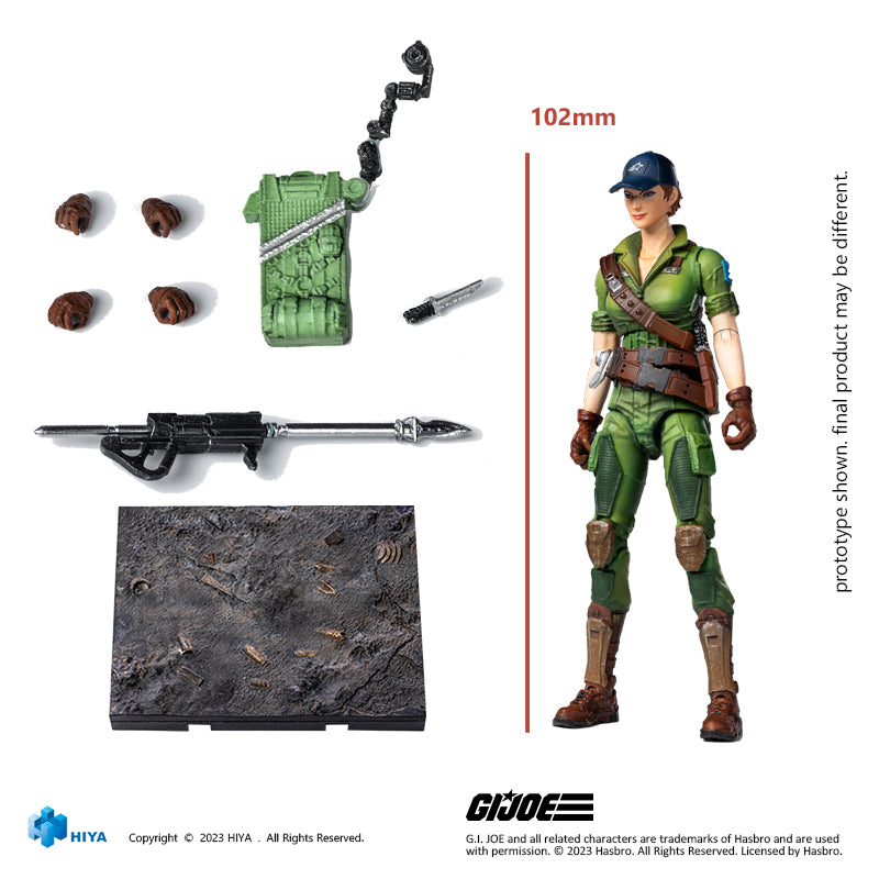 HIYA Exquisite Mini Series 1/18 Scale 4 Inch G.I.Joe Lady Jaye Action Figure