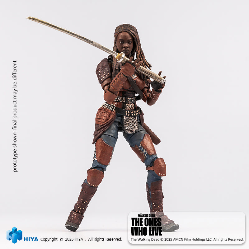 HIYA Exquisite Mini Series 1/18 Scale 4 Inch The Walking Dead The Ones Who Lived Michonne Action Figure