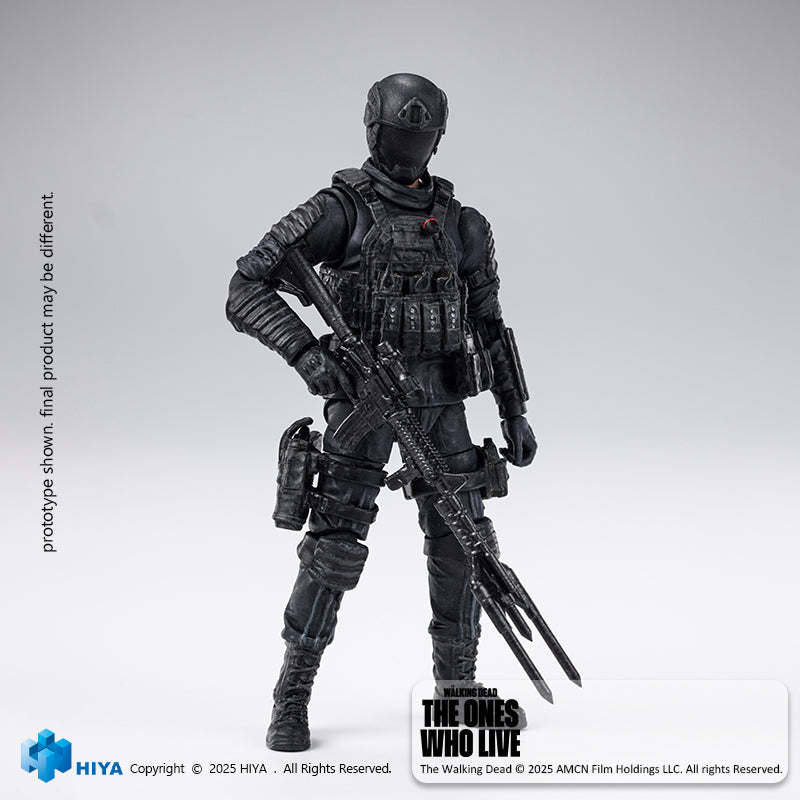 HIYA Exquisite Mini Series 1/18 Scale 4 Inch The Walking Dead  The  Ones Who Lived CRM Soldier Action Figure