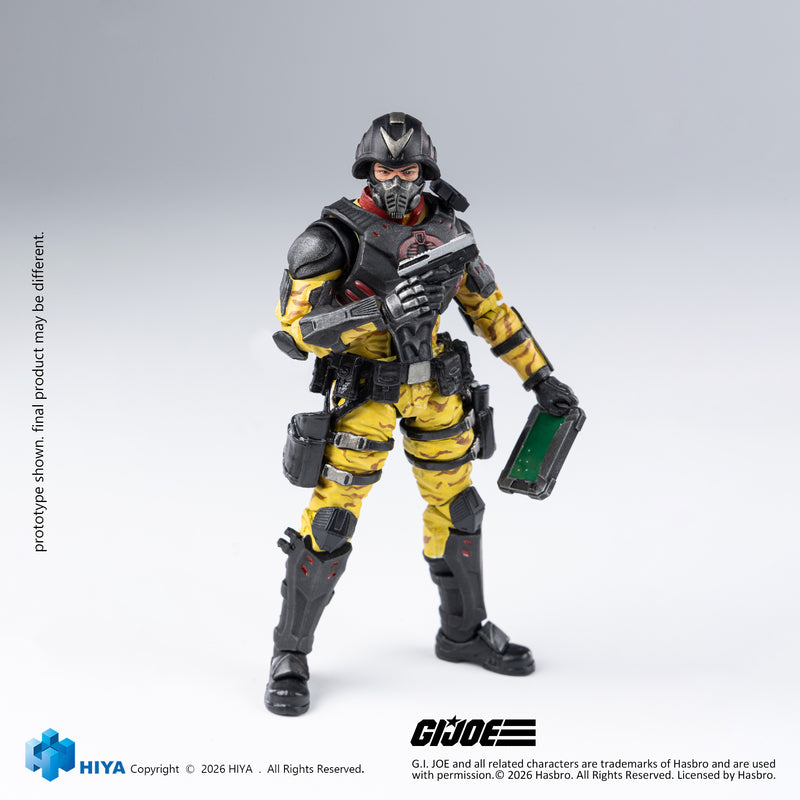 HIYA Exquisite Mini Series 1/18 Scale 4.1 Inch G.I.Joe Cobra Officers Python Patrol Version Action Figure