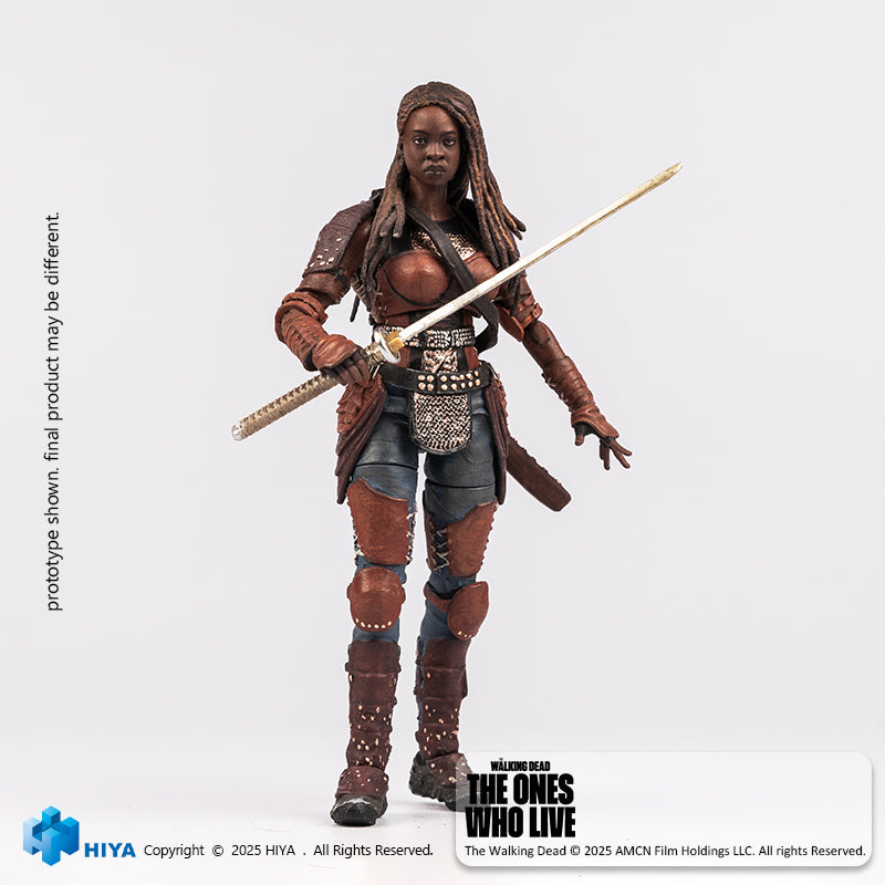 HIYA Exquisite Mini Series 1/18 Scale 4 Inch The Walking Dead The Ones Who Lived Michonne Action Figure