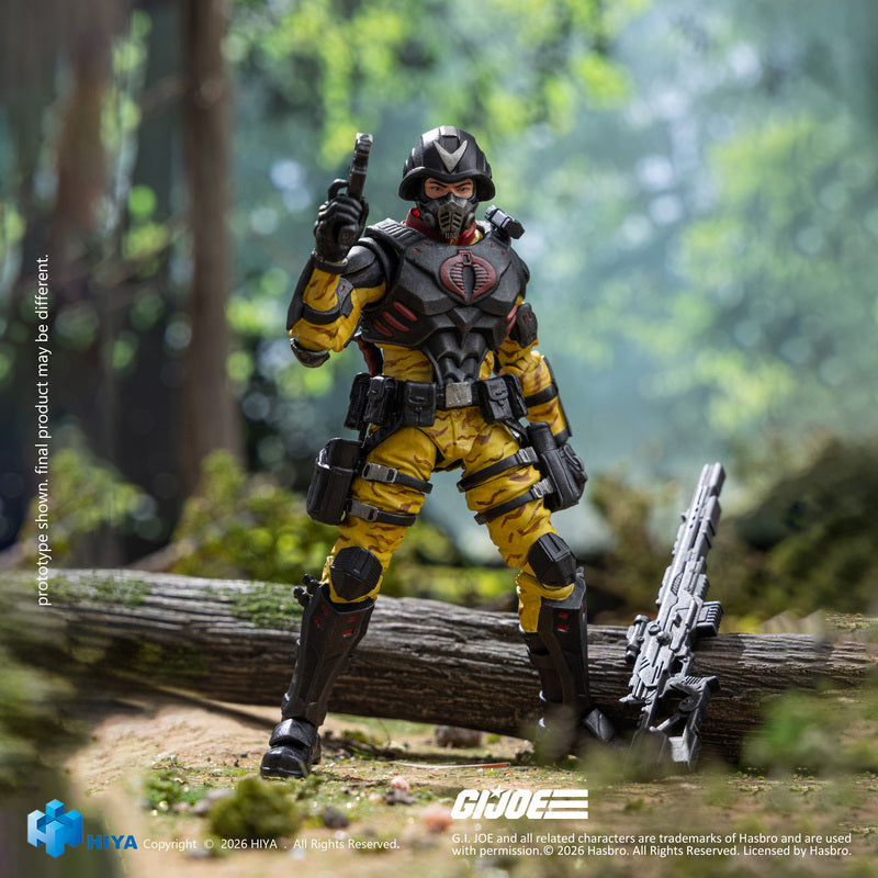 HIYA Exquisite Mini Series 1/18 Scale 4.1 Inch G.I.Joe Cobra Officers Python Patrol Version Action Figure