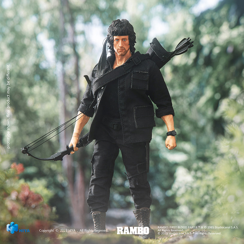 HIYA Exquisite Super Series 1/12 Scale 6.5 Inch FIRST BLOOD Part II  Rambo Action Figure