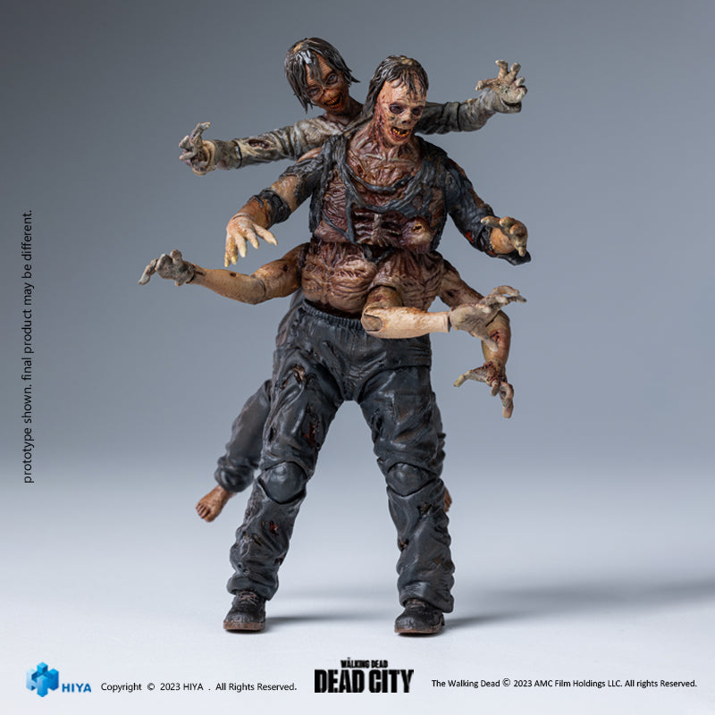 HIYA Exquisite Mini Series 1/18 Scale 4 Inch The Walking Dead  Dead City  Walker King Action Figure