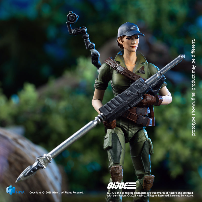 HIYA Exquisite Mini Series 1/18 Scale 4 Inch G.I.Joe Lady Jaye Action Figure