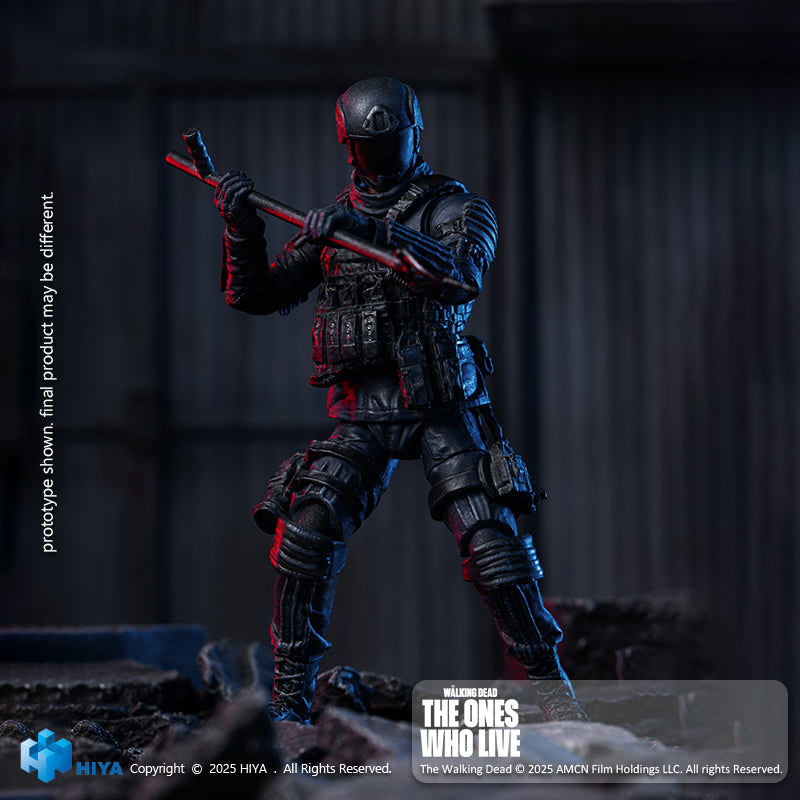 HIYA Exquisite Mini Series 1/18 Scale 4 Inch The Walking Dead  The  Ones Who Lived CRM Soldier Action Figure