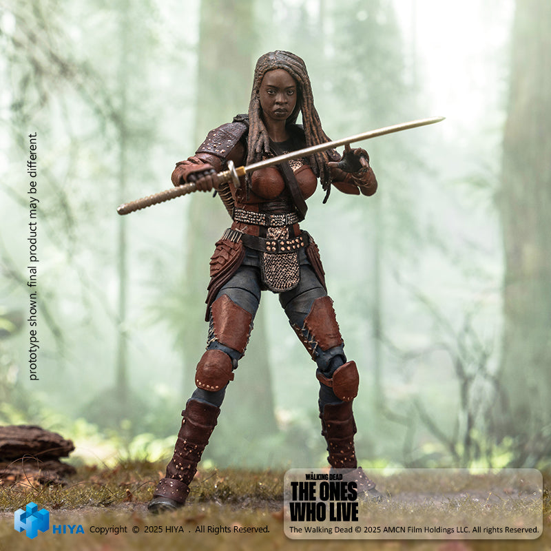 HIYA Exquisite Mini Series 1/18 Scale 4 Inch The Walking Dead The Ones Who Lived Michonne Action Figure