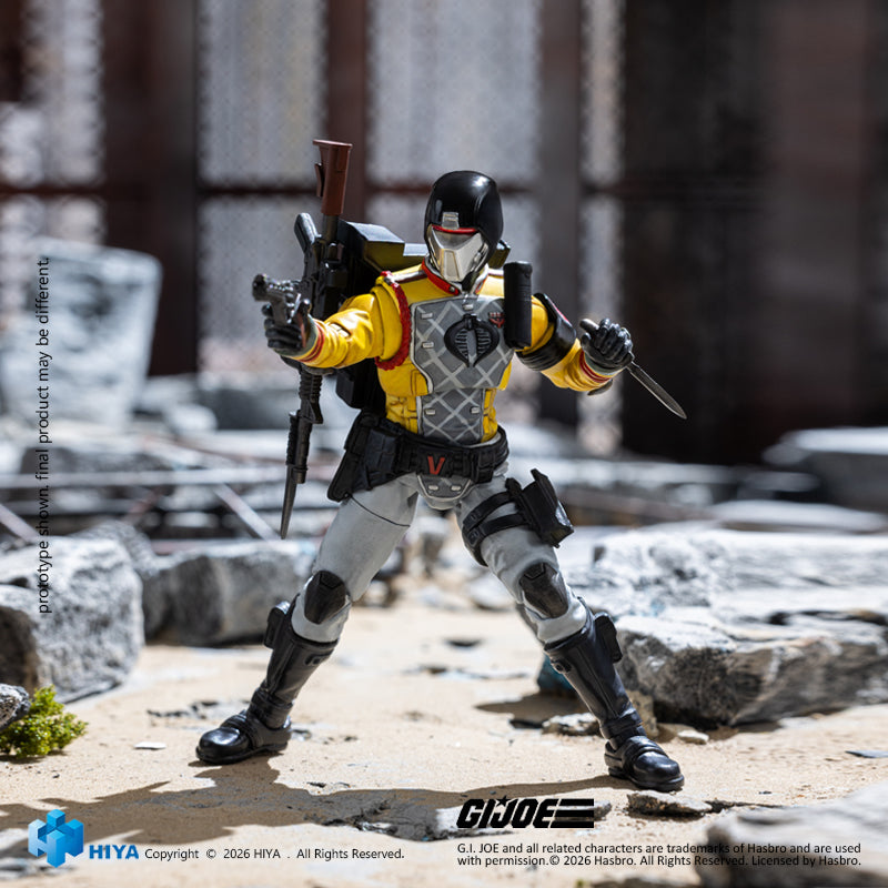 HIYA Exquisite Mini Series 1/18 Scale 4.1 Inch G.I.Joe Crimson Guard Python Patrol Version Action Figure