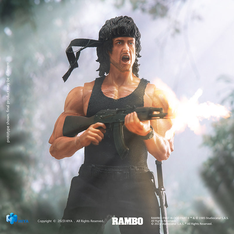 HIYA Exquisite Super Series 1/12 Scale 6.5 Inch FIRST BLOOD Part II  Rambo Action Figure