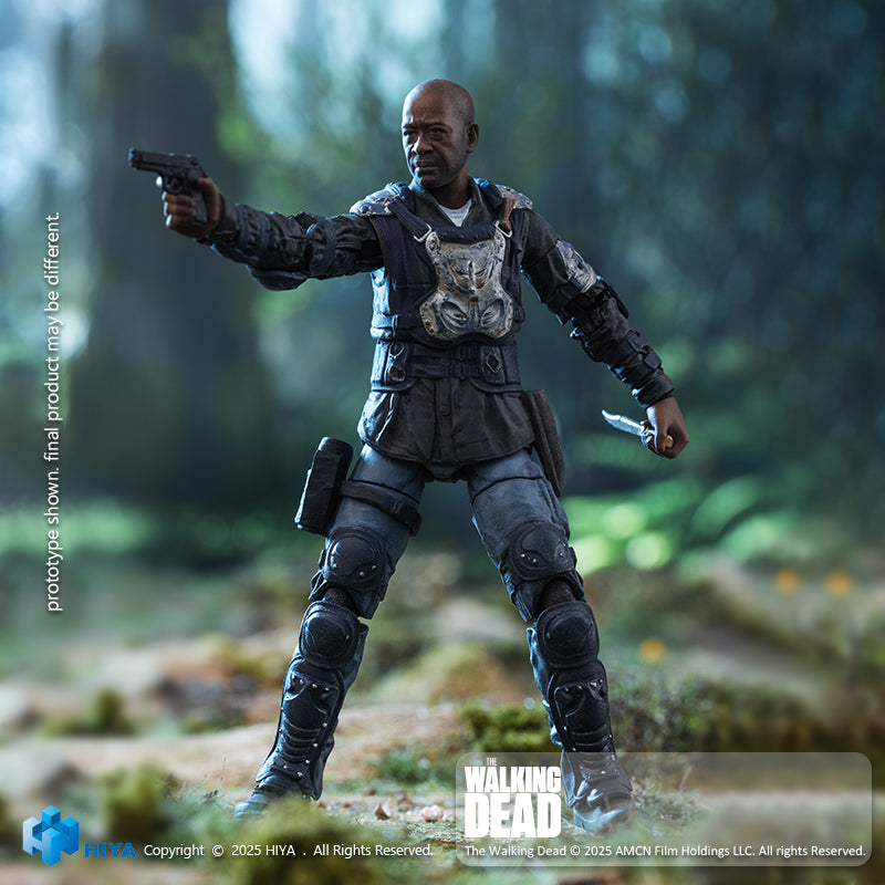 HIYA Exquisite Mini Series 1/18 Scale 4 Inch The Walking Dead Morgan Action Figure