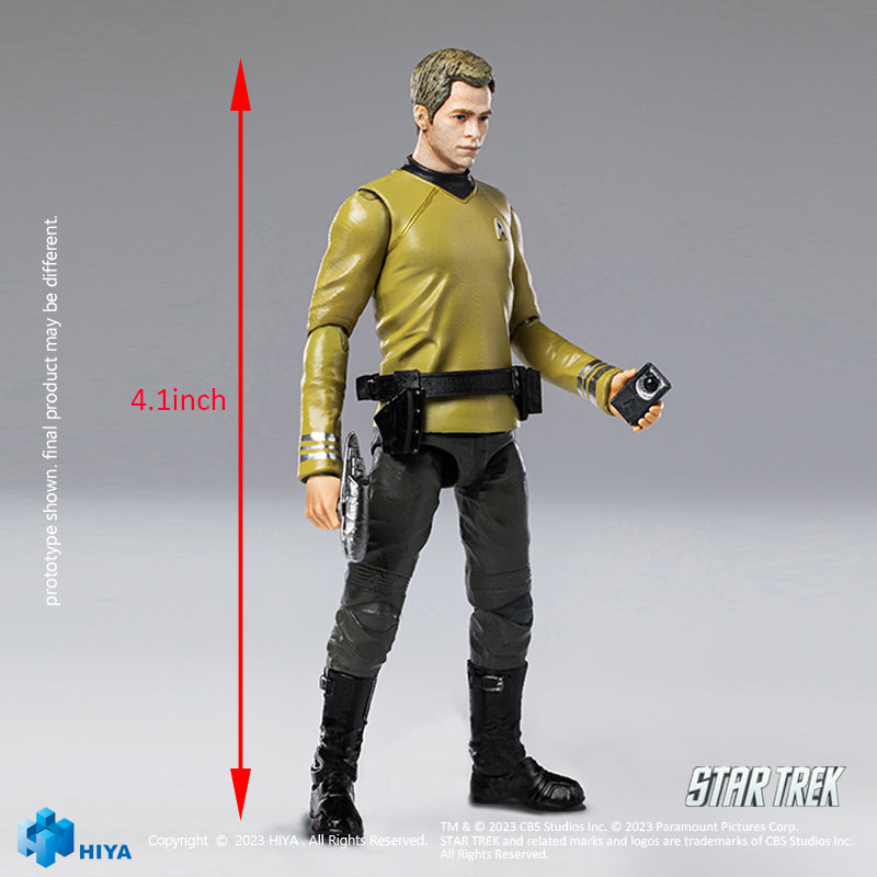 HIYA Exquisite Mini Series 1/18 Scale 4 Inch STAR TREK 2009 Kirk Action Figure