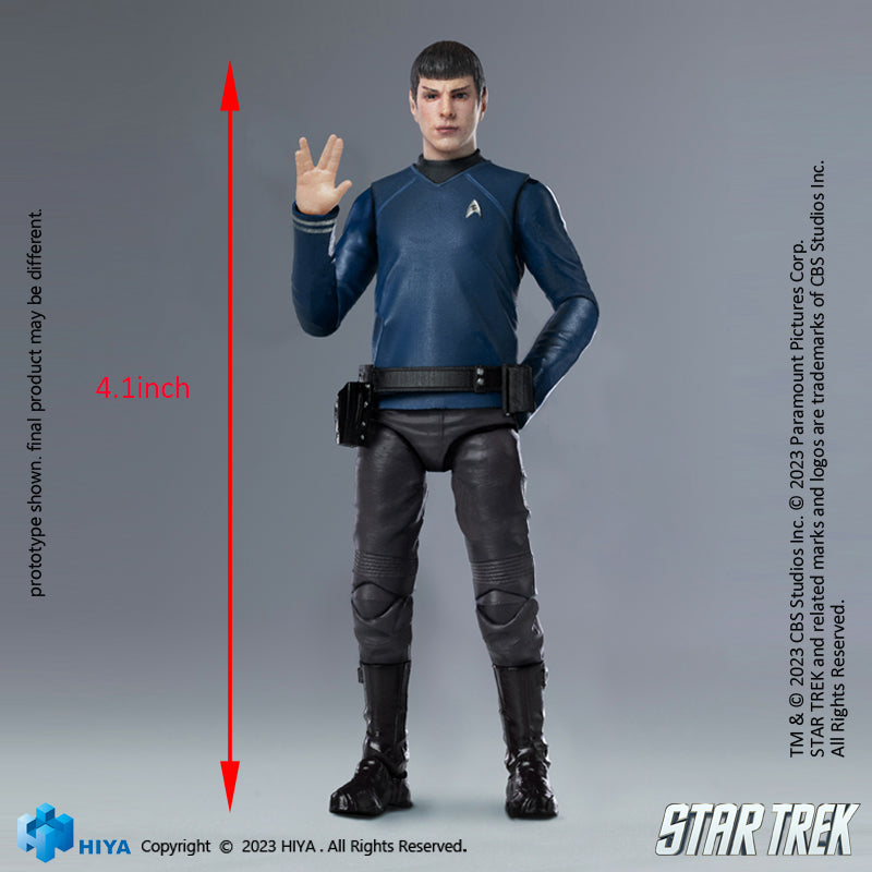 HIYA Exquisite Mini Series 1/18 Scale 4 Inch STAR TREK 2009 Spock Action Figure