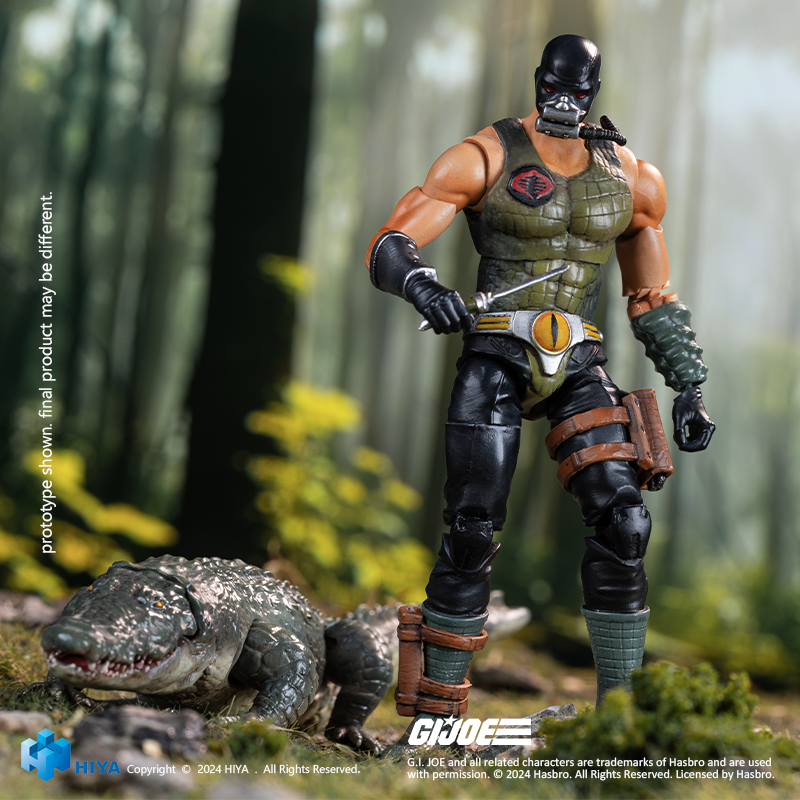 HIYA Exquisite Mini Series 1/18 Scale 4 Inch G.I.Joe Croc HIYA Exquisite Mini Series 1/18 Scale 4 Inch G.I.Joe Croc