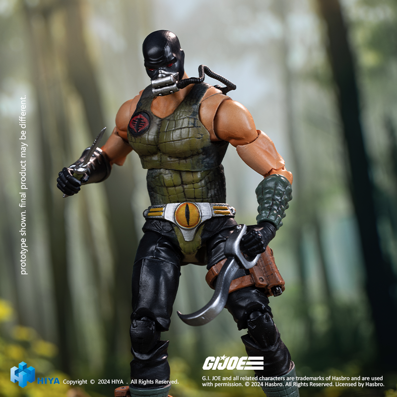 HIYA Exquisite Mini Series 1/18 Scale 4 Inch G.I.Joe Croc Master＆Fiona Action Figure