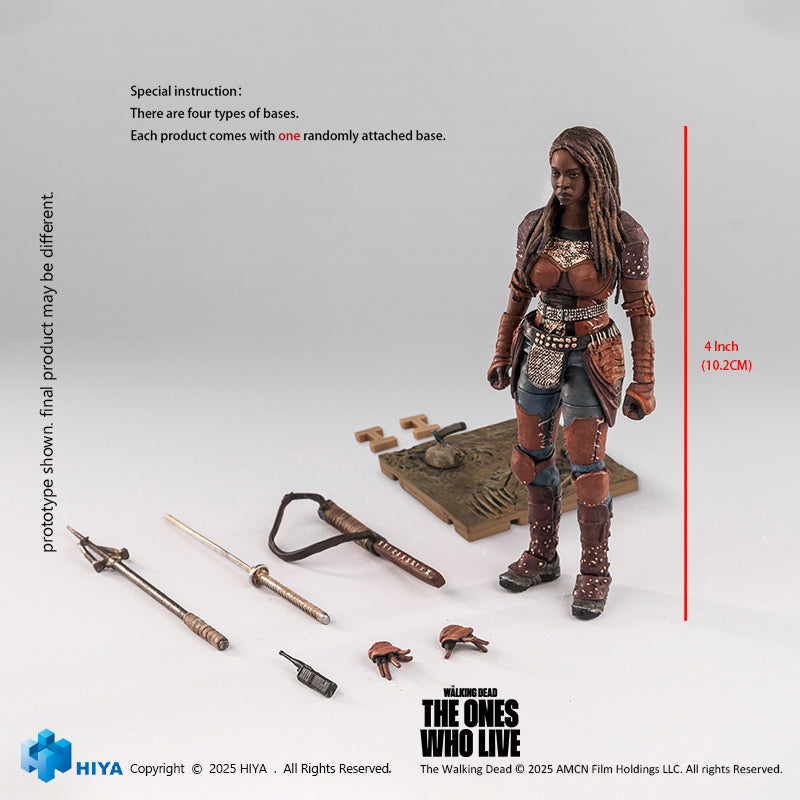 HIYA Exquisite Mini Series 1/18 Scale 4 Inch The Walking Dead The Ones Who Lived Michonne Action Figure