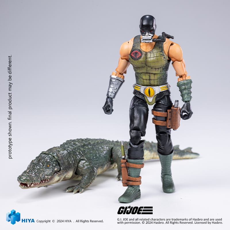 HIYA Exquisite Mini Series 1/18 Scale 4 Inch G.I.Joe Croc HIYA Exquisite Mini Series 1/18 Scale 4 Inch G.I.Joe Croc